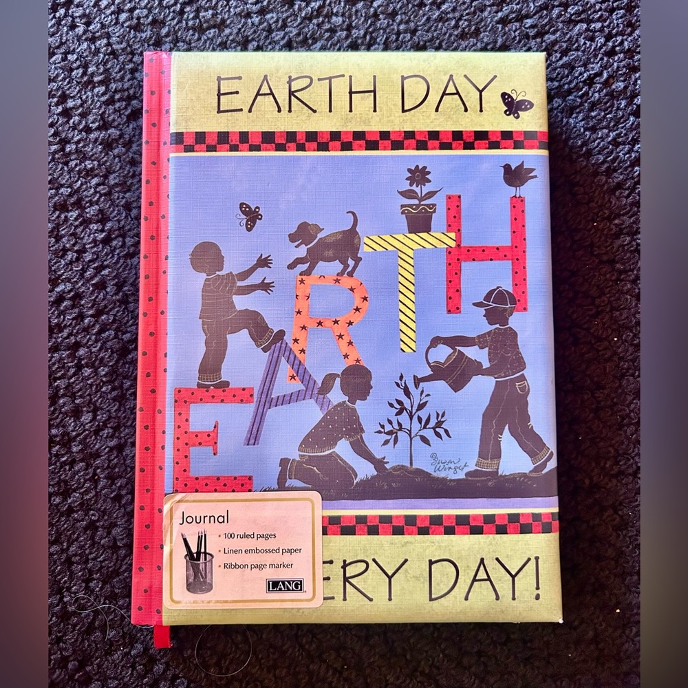 Earth Day Journal with Red and Green Cover